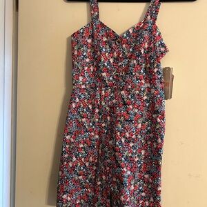 Colorful Floral Button-Up Blouse